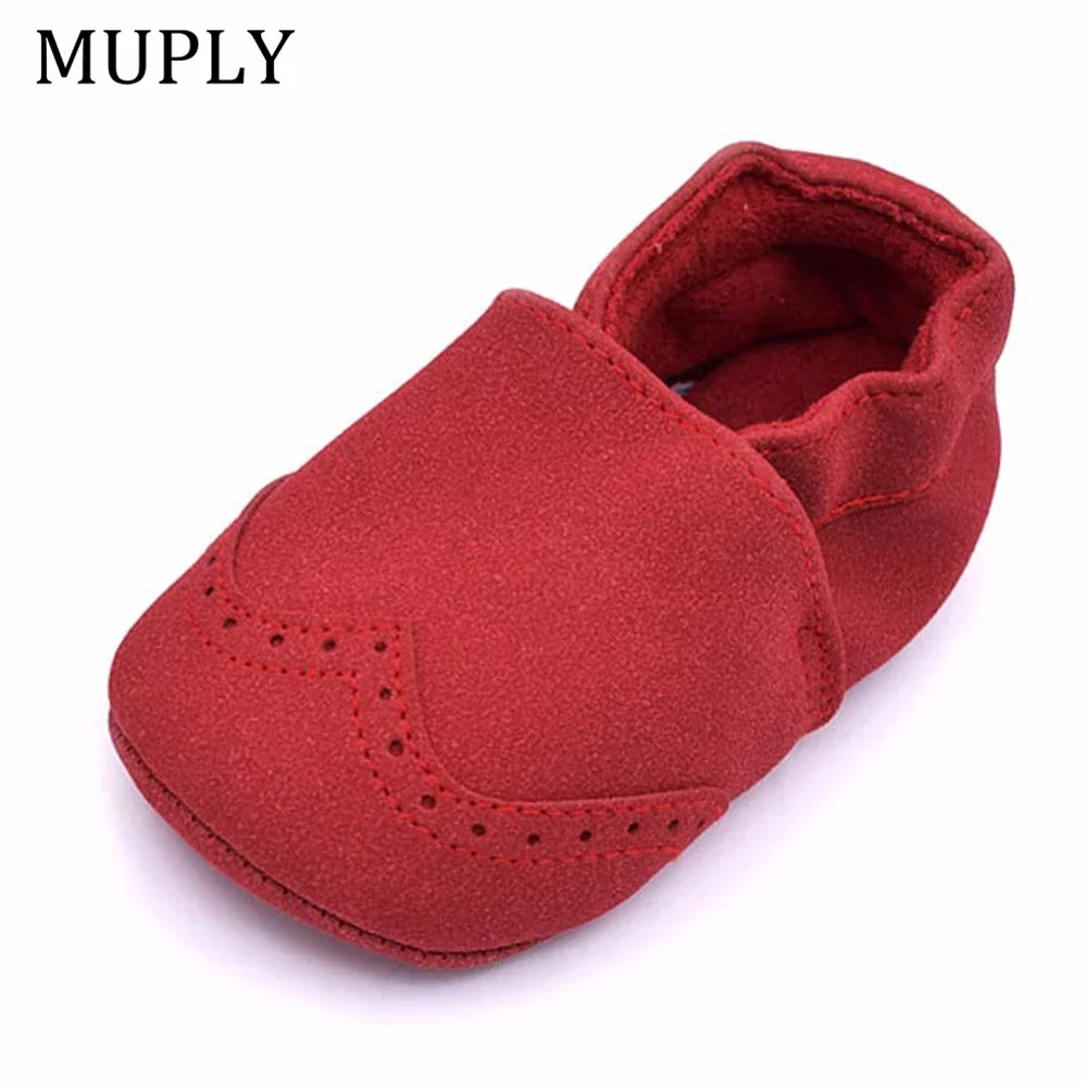 Nubuk kůže děťátko boty kojenec batole děťátko děvče hoch měkké podrážka první chodítko děťátko moccasins vysoký kvalita kid's boty pro 0-18M