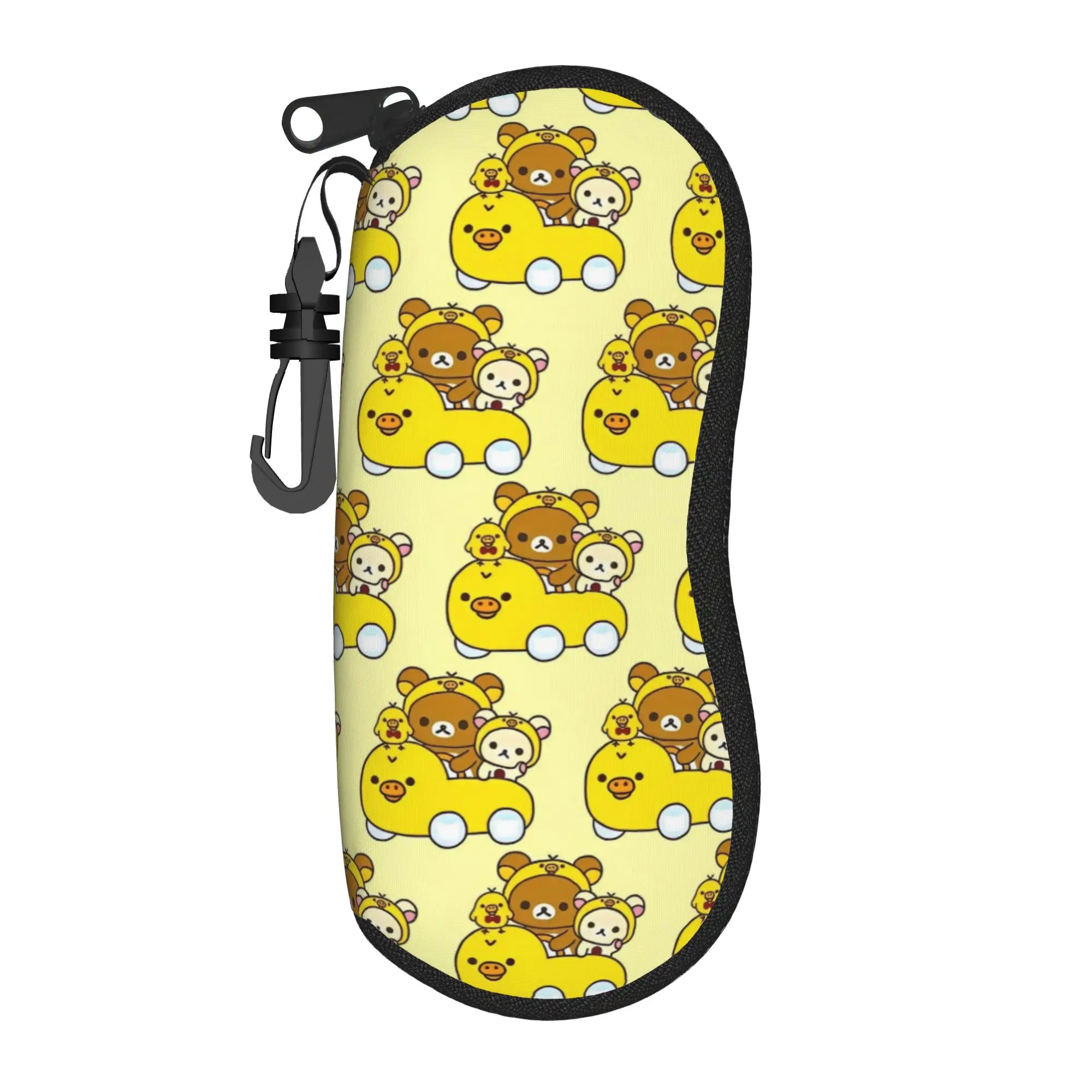 Cartoon Rilakkuma Anime Girls Glasses Case Cover  Custom Sunglasses Pouch Male Female Outdoor Eyeglass Cases Cover Eyewear Box