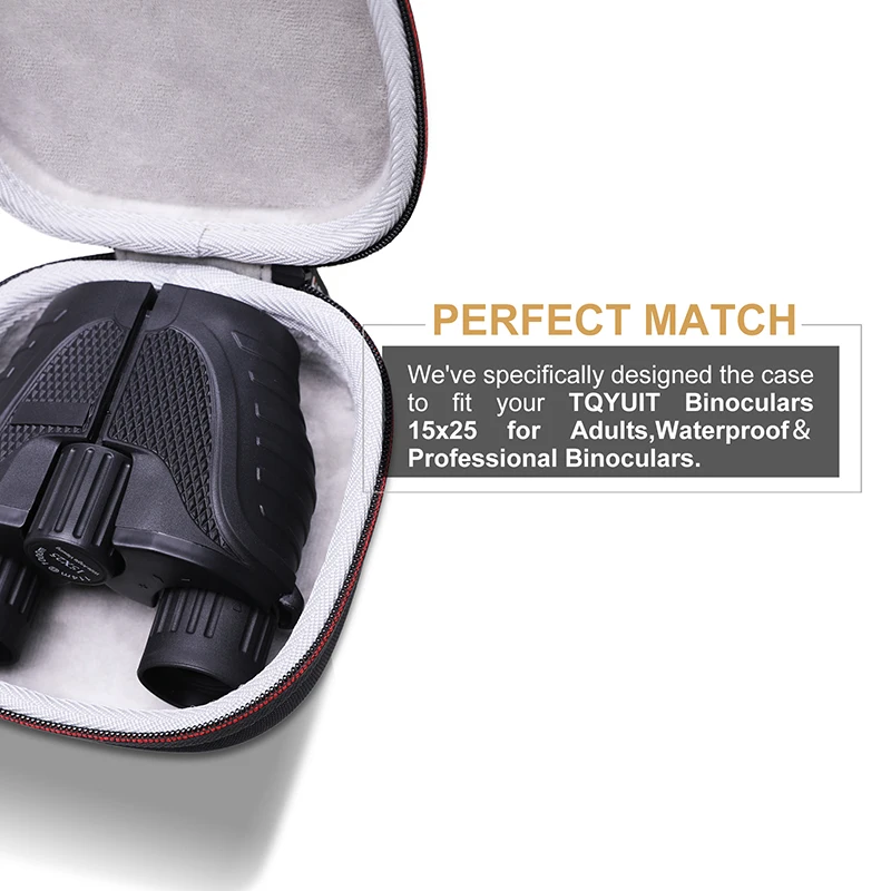 LTGEM EVA Hard Case for Binoculars 15x25 for Adults BAK4 Prism FMC Lens Binoculars Carrying Storage Bag