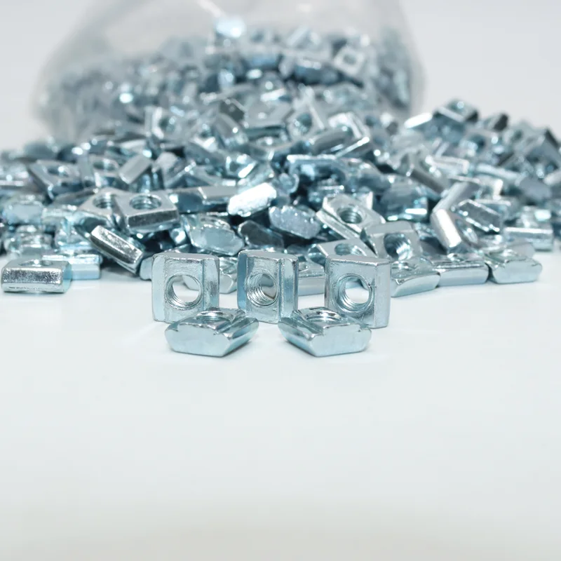 100 Stück/Set T-Block Vierkantmuttern M3 M4 M5 M6 M8 Schlitz-T-Muttern Gleitmutter für 2020 3030 4040 4545 Profil Aluminium Möbel 3D-Drucker – Detail 3