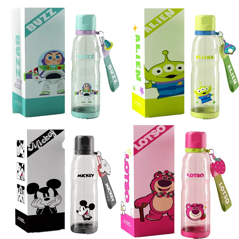 

750ML Disney Children's Cartoon Straight Drinking Straw Cup for Elementary School Students Convenient To Carry Large Capacity