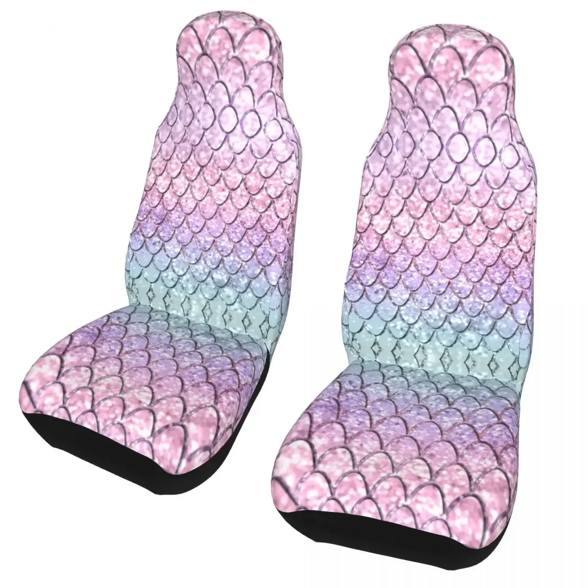 Mermaid Scales On Unicorn Glitter Universal Car Seat Cover Protector Interior Accessories Car Seat Covers Fiber Seat Protector