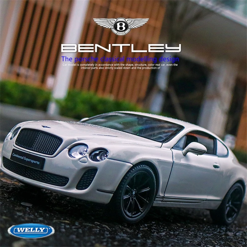 

WELLY 1:24 Bentley Continental Supersports Alloy Car Model Diecasts Simulation Metal Toy Vehicles Car Model Collection Kids Gift