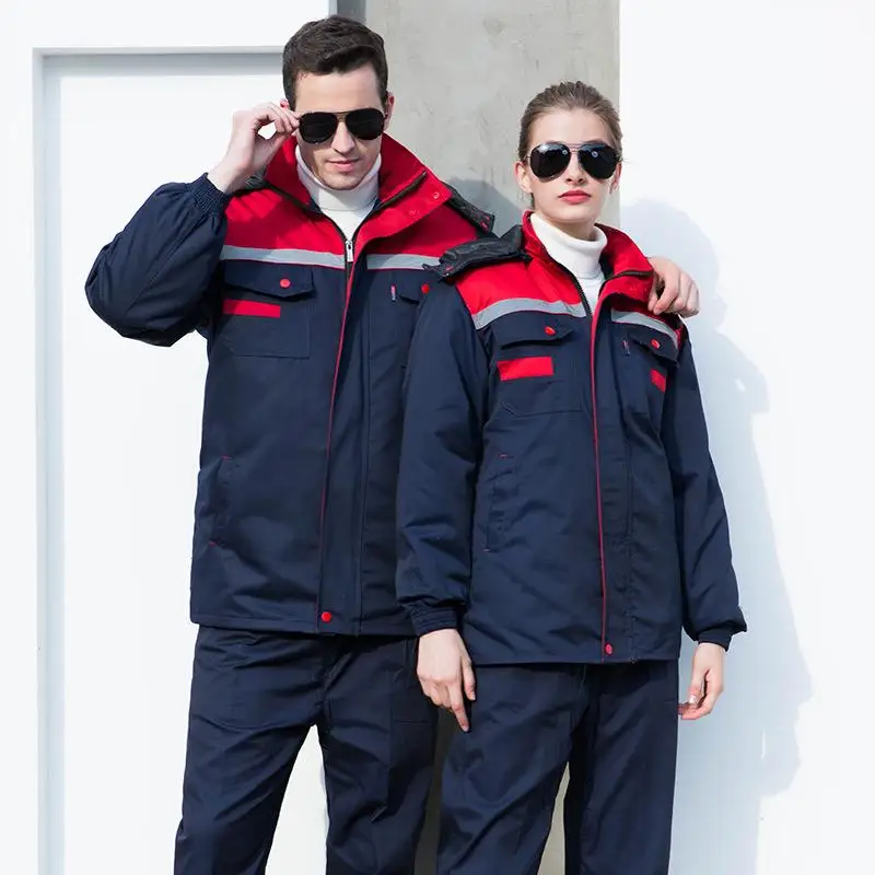 Winter Men's Thickening Workshop Workwear Coat Customized Personalized Design Printed Logo Factory Construction Site Jacket Top