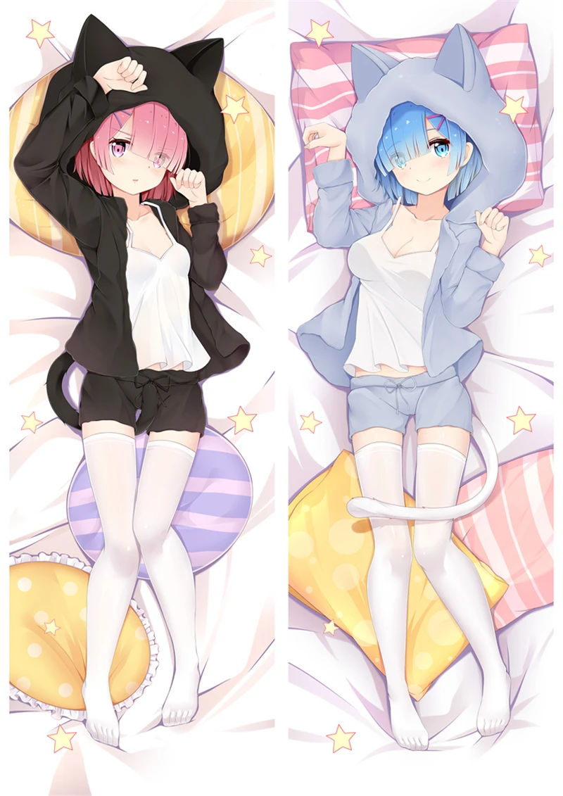 

50x180cm Anime Cosplay Cat Pillow Case Hugging Body Prop Cartoon Hugging Body Pillow Case Otaku