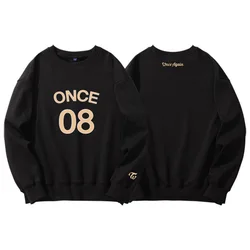 KPOP Twice Once Again Album Graphic Hoodies Y2K Streetwear Hip Hop Crewneck Sweatshirt Unisex Harajuku Tracksuit Couple Clothes