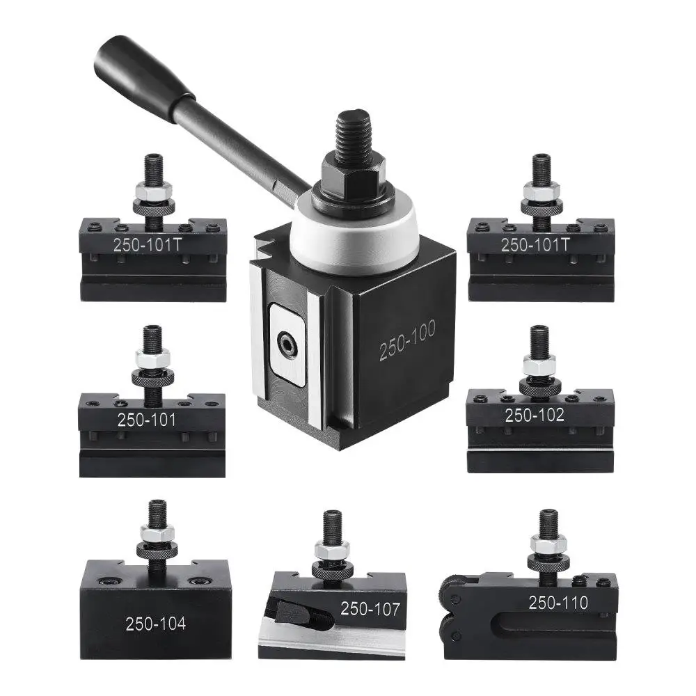 

8 Piece Lathe Tool Holder Set Fast Change for 6 -12 Inch Mini Lathe Swing Tool Post