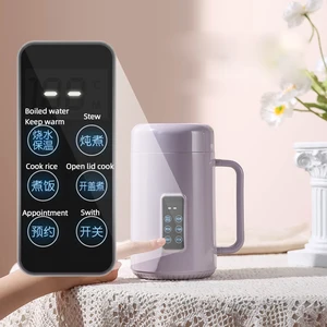 110V/220V電気ケトルシチューポットスロークッカーポータブルクッキングポットライス炊飯器シチュースープトラベル暖房カップ1000ml 12ベストセールスエレクトリックスープポット-11