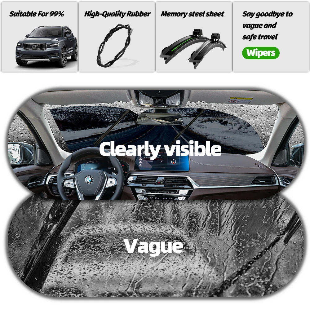 Wiper LHD Front Wiper Blades For Volvo XC60 XC70 V50 V60 V70 C30 C70 S40 S60 S80 Windshield Windscreen Window Brush 26\