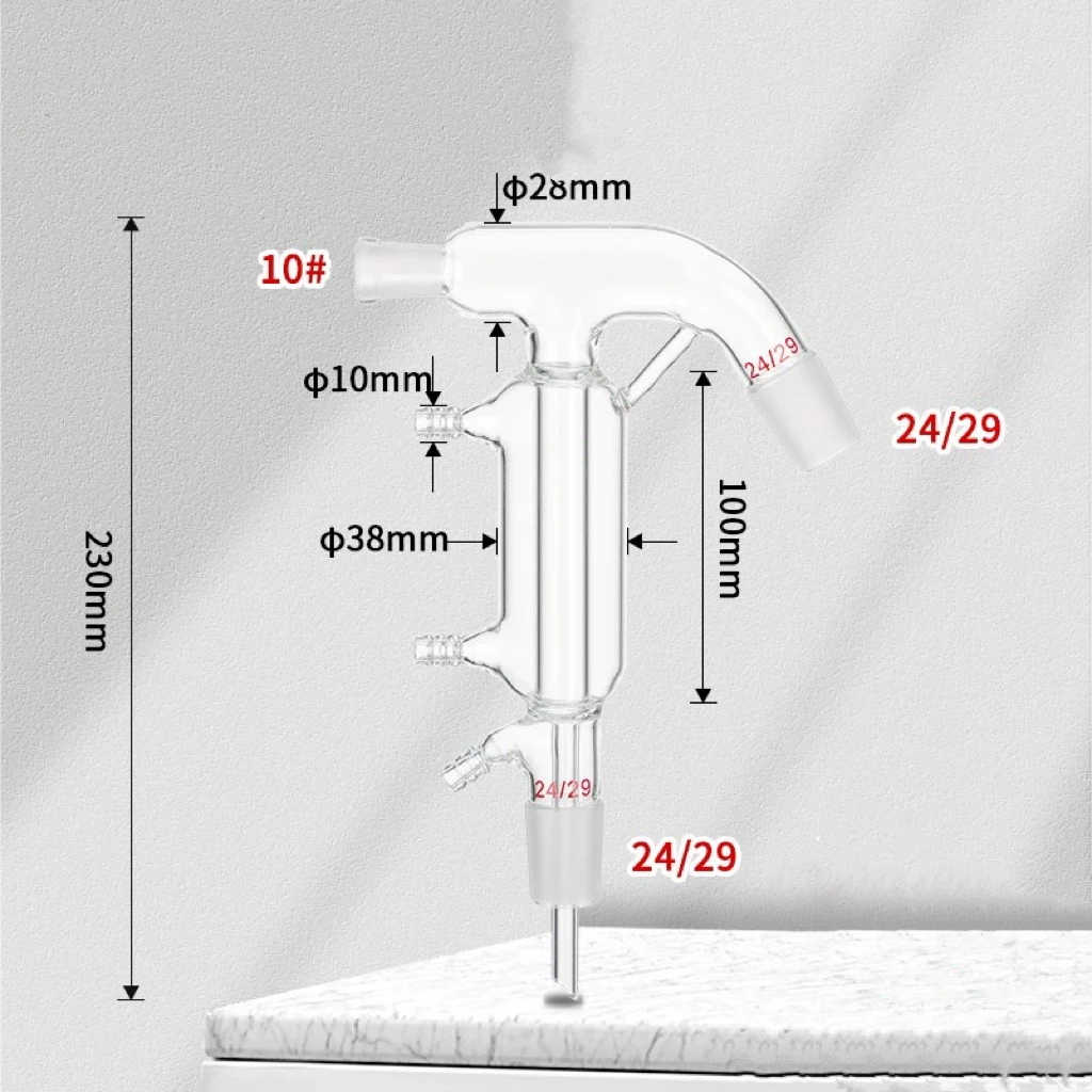 Straight Micro Distiller Standard Frosted Sand Mouth Distillation head Short Path Condenser,Glass Adapter,Lab Glassware