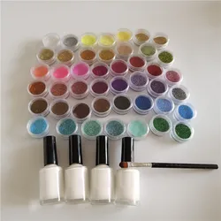 Juego de 45 piezas colores para tatuaje temporal de niños, de diamante Flash para polvo de purpurina cara, cuerpo, pintura de uñas, decoración de Arte de Navidad
