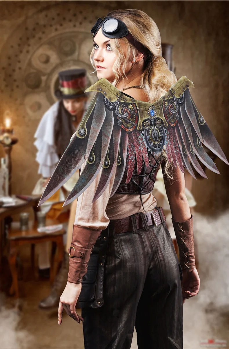 Roleparty Burning Man, fiesta de Carnaval, decoración única para adultos, alas Steampunk, disfraz, accesorios Steampunk, Cosplay de Anime