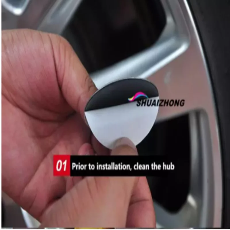 4pcs Car Stickers 56mm 60mm 65mm 70mm 75mm 3D Aluminum Car Wheel Center Caps Car Rim Hubcap Cover Decal Accessories view 5