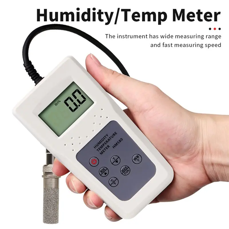 BAAR-가스 수분 측정기 RH 온도 측정기 디지털 가스 온도 및 습도 측정기 LCD 디스플레이