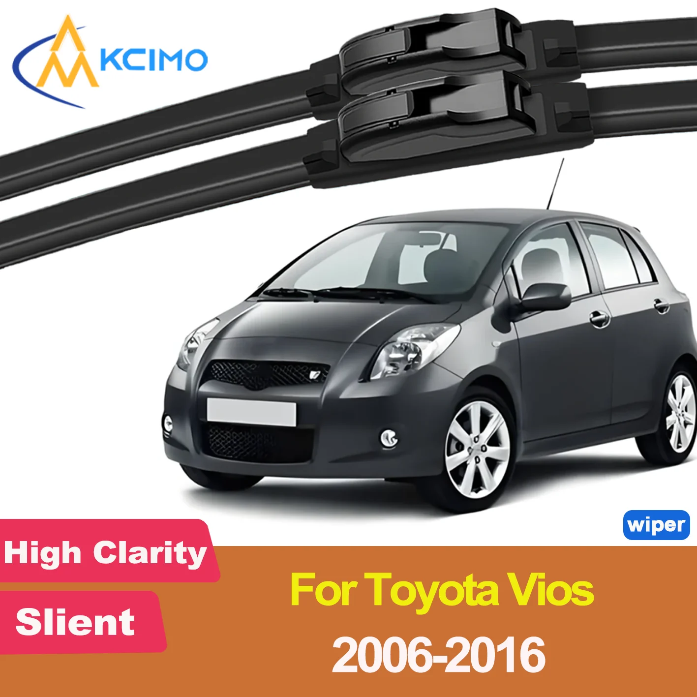 

2PCS New Wiper Blades for Toyota Vios XP90 2006-2016 Toyota Yaris Toyota Belta (Japan) Toyota Limo (taxi version, Indonesia)