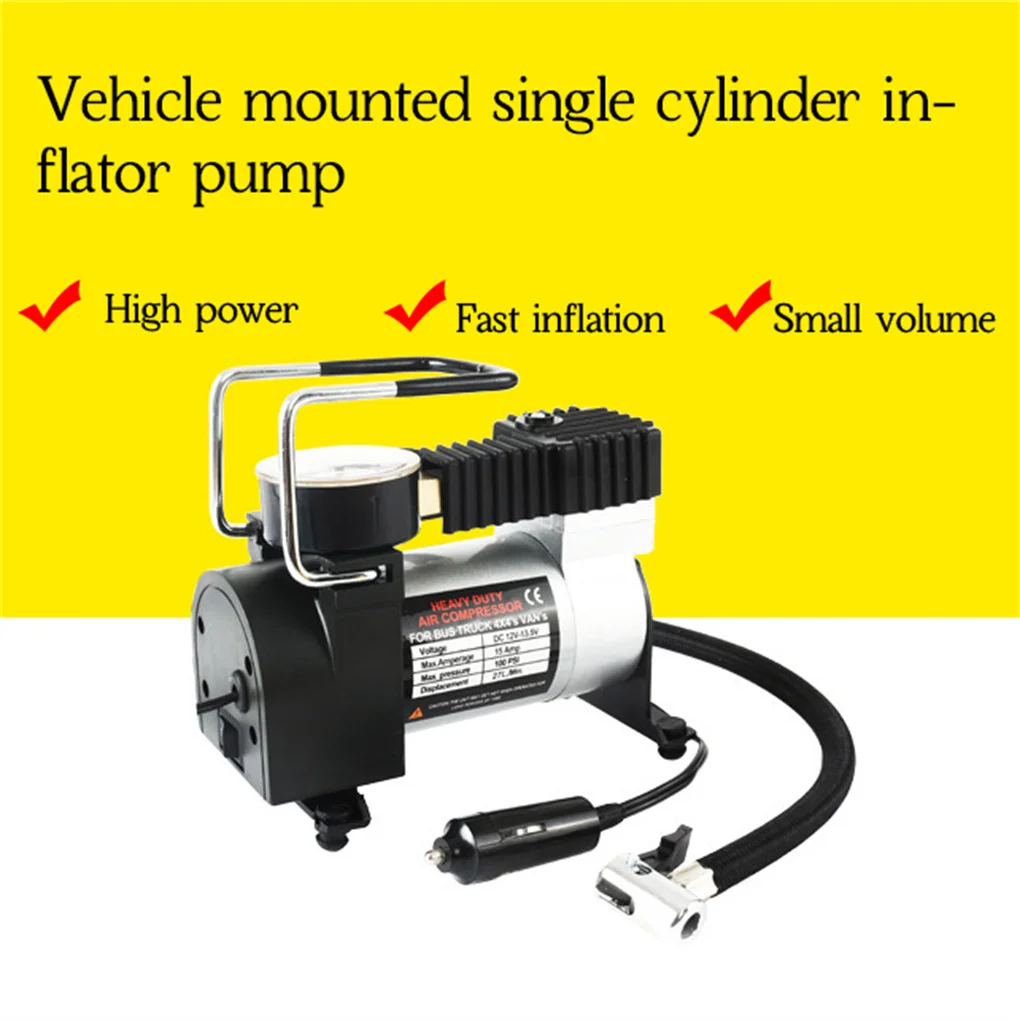 12V Air Compressor Portable Car Inflator Pump Double-Cylinder Power Inflator Car Motorcycle Tire Pump Car Accessories