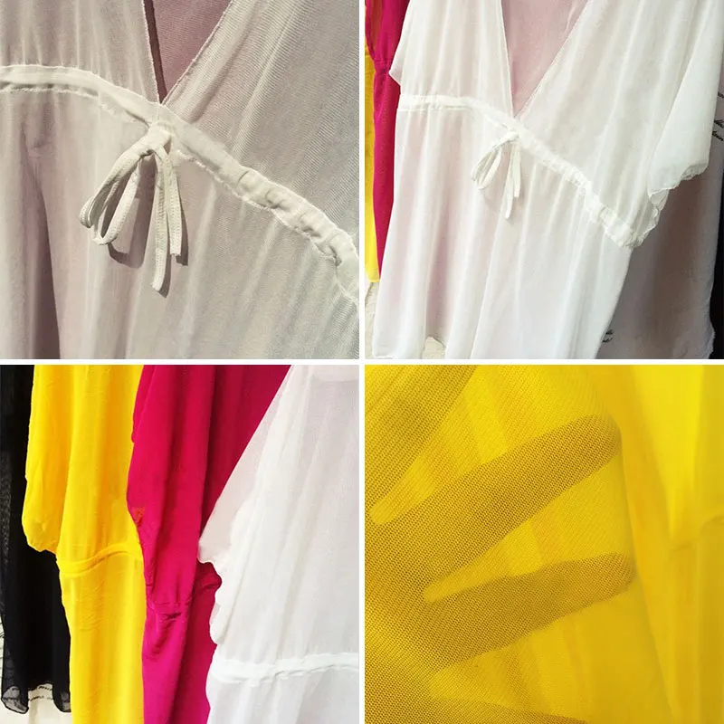 ชายหาดชุดว่ายน้ําฤดูร้อนฤดูใบไม้ร่วงชุดว่ายน้ําผู้หญิง Kaftan ผ้าเช็ดตัวชายหาดบิกินี่ขนาด PLUS SHEER ชุดว่ายน้ําชุด