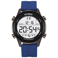 Digital Men's Wrist Watch Waterproof EL Display Outdoor Sport Watch alarm Chrono luminous Electronic Watch 12/24 hour system