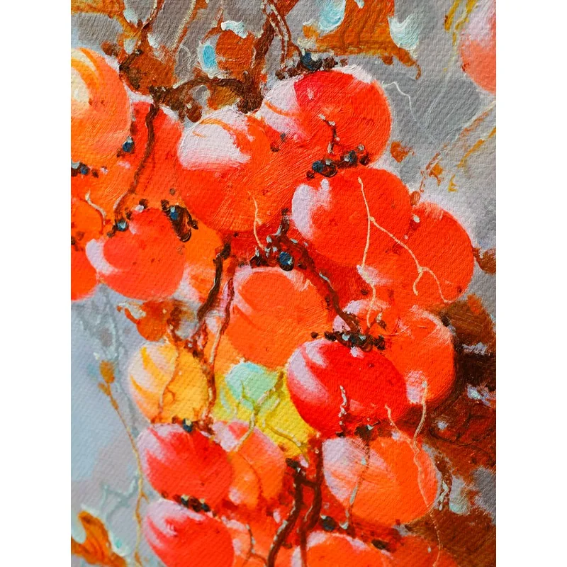 

Персимовая гостиная, ручная роспись маслом, фрески для коридора и прохода, вертикальная версия, все идет хорошо