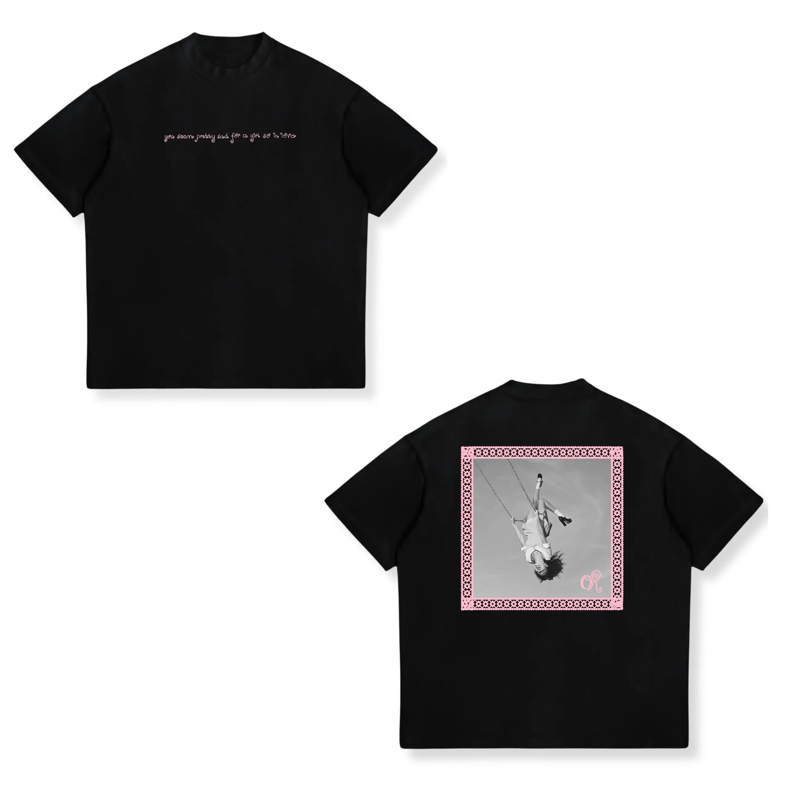 Camiseta Moderna Estilo Hip Hop Y2K, Nueva Camiseta con Estampado Gráfico 'Livia You Seem Pretty Sad for A Girl So in Love', Camiseta Informal Holgada Unisex