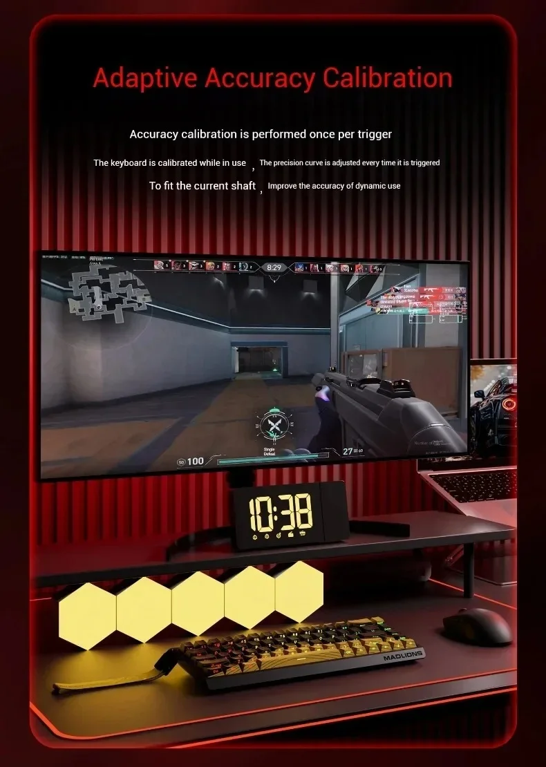 FGG Madlions Mad 60 Pro Mad 68 Pro E-sports مفتاح مغناطيسي لوحة مفاتيح ميكانيكية RGB سلكية مبادلة ساخنة 8K لوحة مفاتيح ألعاب مخصصة