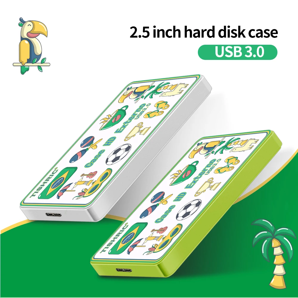 TISHRIC HDD Case External Hard Drive Case SATA to USB 3.0 Adapter Hard Disk Enclosure External HDD Box Support 10TB Mobile