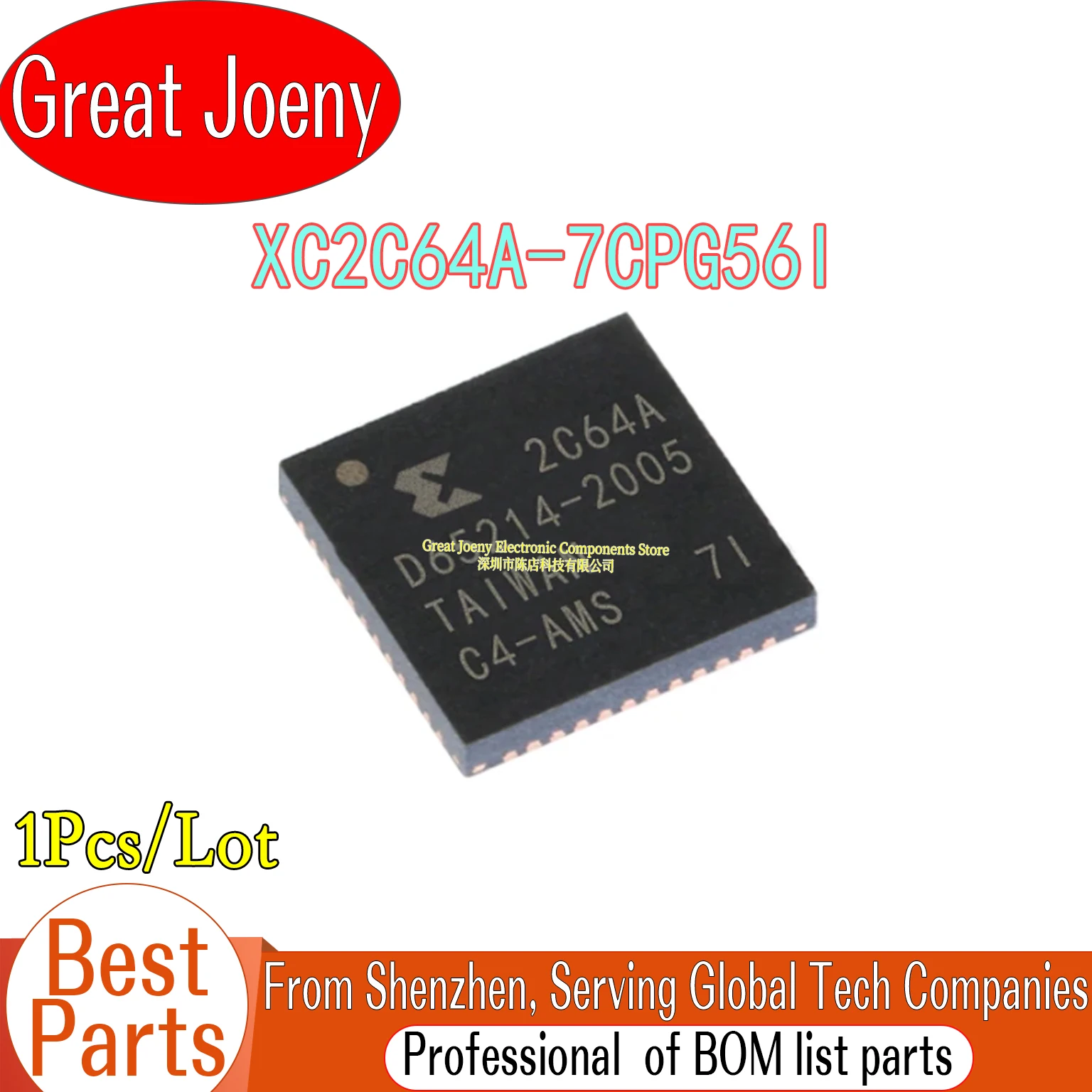 

100% New Original 2C64A XC2C64A-7CPG56I IC Chipset CSBGA-56