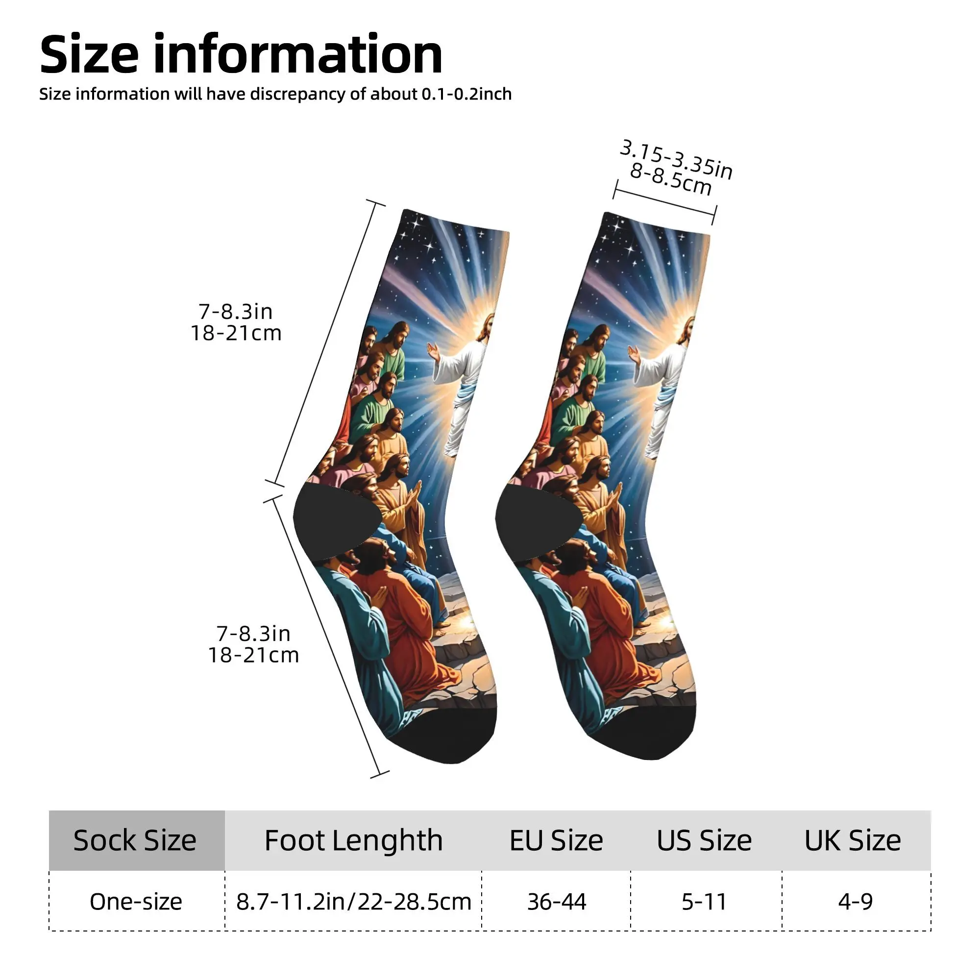 Meias masculinas mito jesus novidade diversão meias outono retro macio respirável meias personalizadas escalada não skid meias