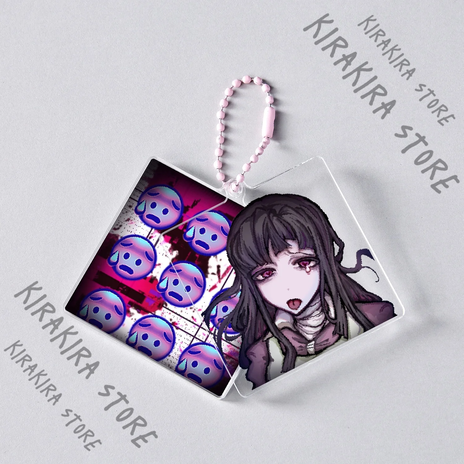 

Danganronpa Mikan Tsumiki Enoshima Junko Acrylic Brick Kirigiri Kyoko Cosplay Double-piece Pendant Keychain Keyring Ornaments