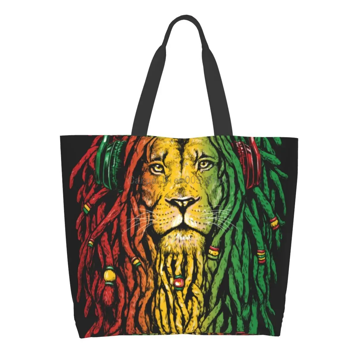 Women Shoulder Bag New Rasta Lion2 Large Capacity Shopping Grocery Tote Bag For Ladies