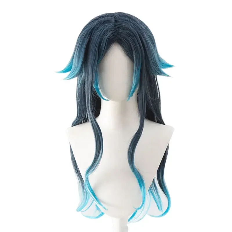 

Genshin Impact Bonanus Hydro Yaksha Cosplay Wig 75cm Long Mixed Colored Synthetic Hair