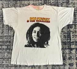 Vintage 80s Bob Marley & The Wailers Kaya T Shirt L Reggae Music Roots Jamaica