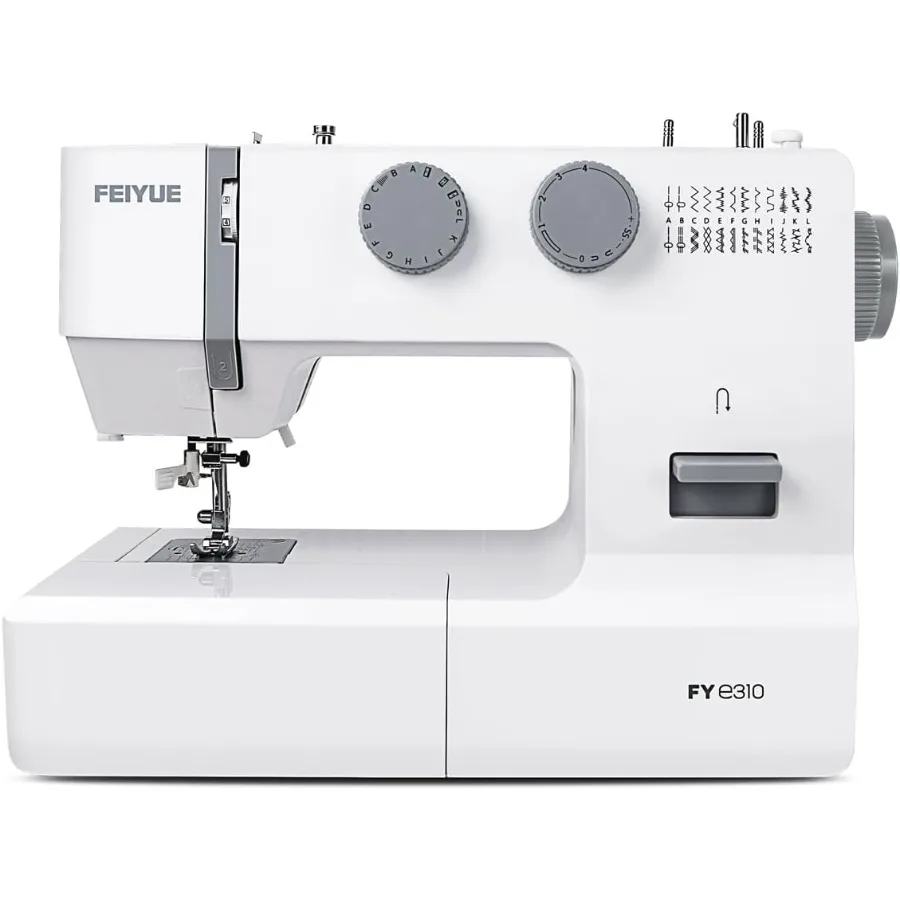 

FYe310 Full Size Sewing Machine with Foot Pedal Heavy Duty and Portable Powerful Servo Motor 25 Built-in Stitches 6 Bobbins