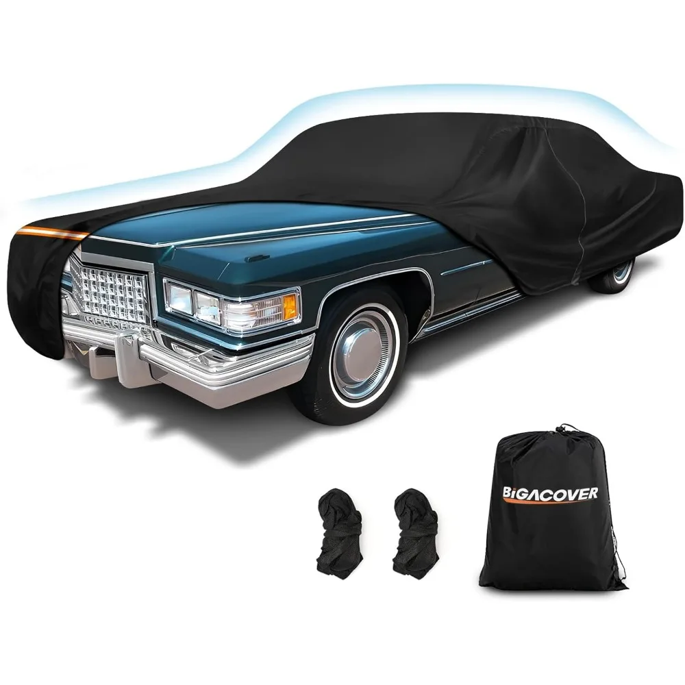 

All-Weather Waterproof Car Cover with Zipper for Cadillac DeVille 1959-1984 Sedan, Windproof and Durable Protection