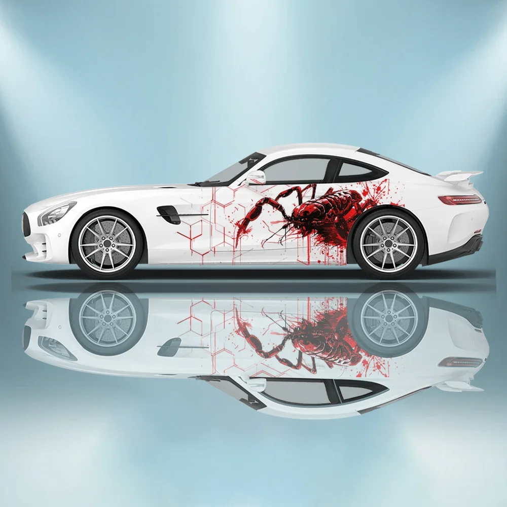 

Красный лобстер, шестигранная автомобильная виниловая наклейка, самоклеящаяся наклейка из ПВХ, подходит для грузовиков, внедорожников, украшения, автоаксессуары, подарок