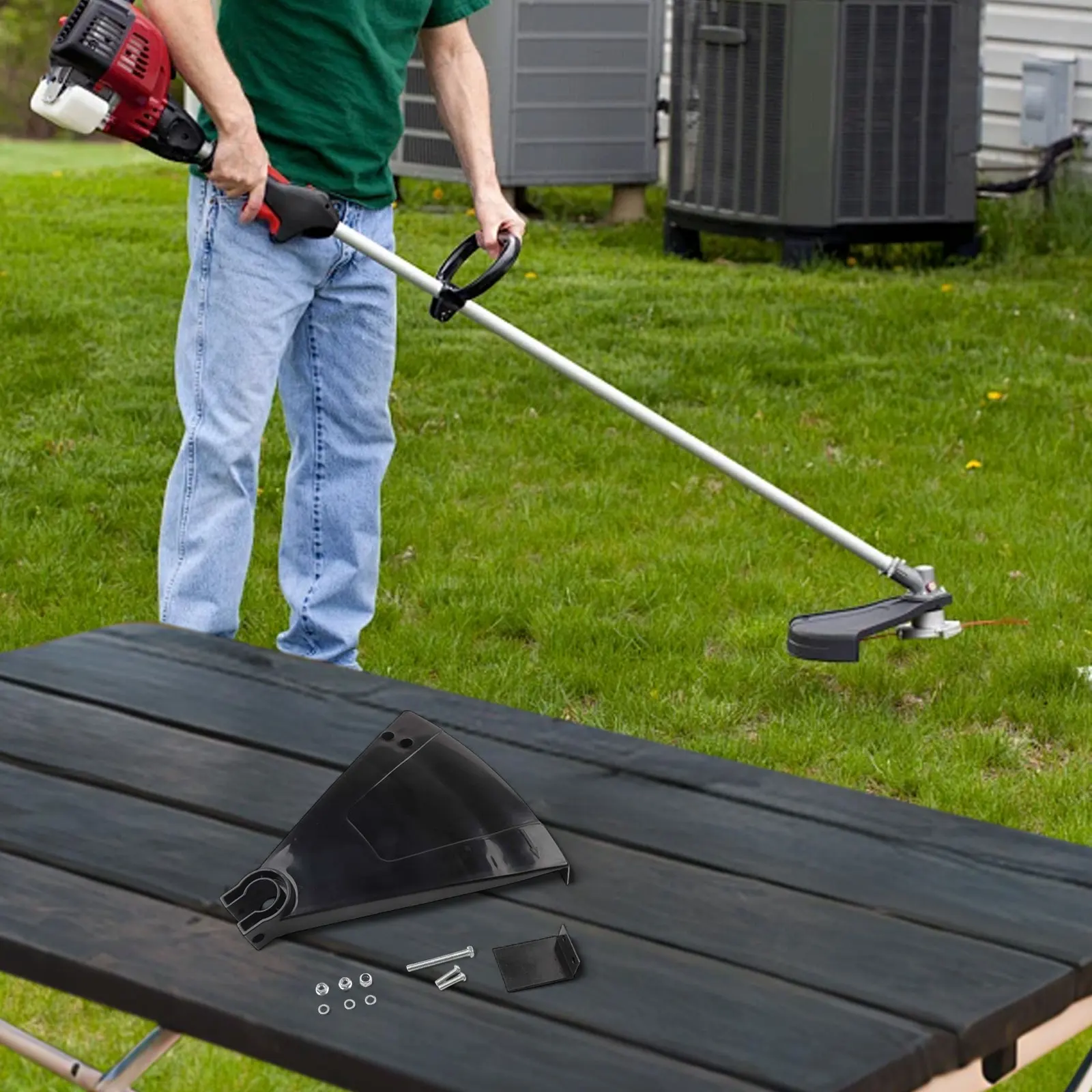 

Для 1-дюймового триммера, наружное оборудование, защита для ухода за газоном, садоводство, уход за лужайкой, как показано на рисунке, комплексный комплект защиты триммера