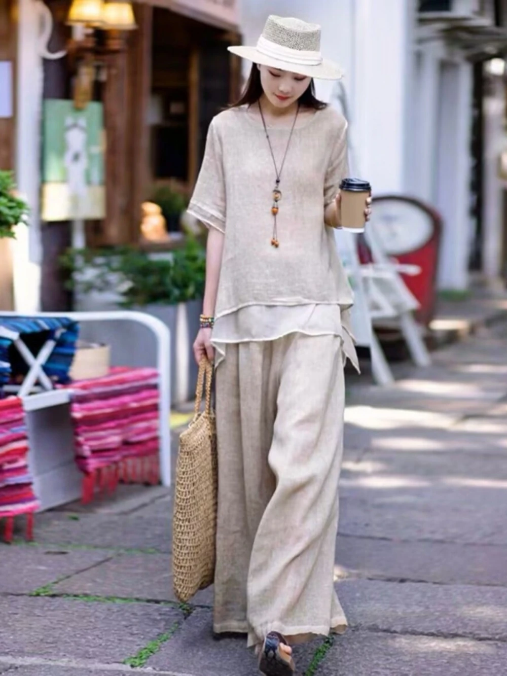 Fashionable Cotton Linen Set W - Women Fashion Over The Years review and price