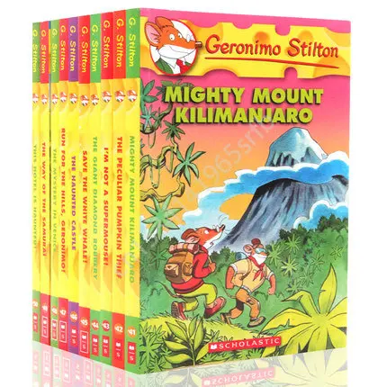 

10 Books Geronimo Stilton 41-50 Humor Adventure Explore Brave Comic Fiction Parent Children Kid Story English Picture Book