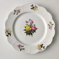 Ceramic Vintage Dessert Cake Plate Dishes Pastoral Style Dinner Household Service Tableware Retro Wedding