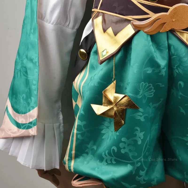 CyNEW Gioco Caldo Genshin Impact Cosplay Venti Costume Parrucca Mondstadt Vento Dio Gioco Uniforme Bella Vestito XS-XXL