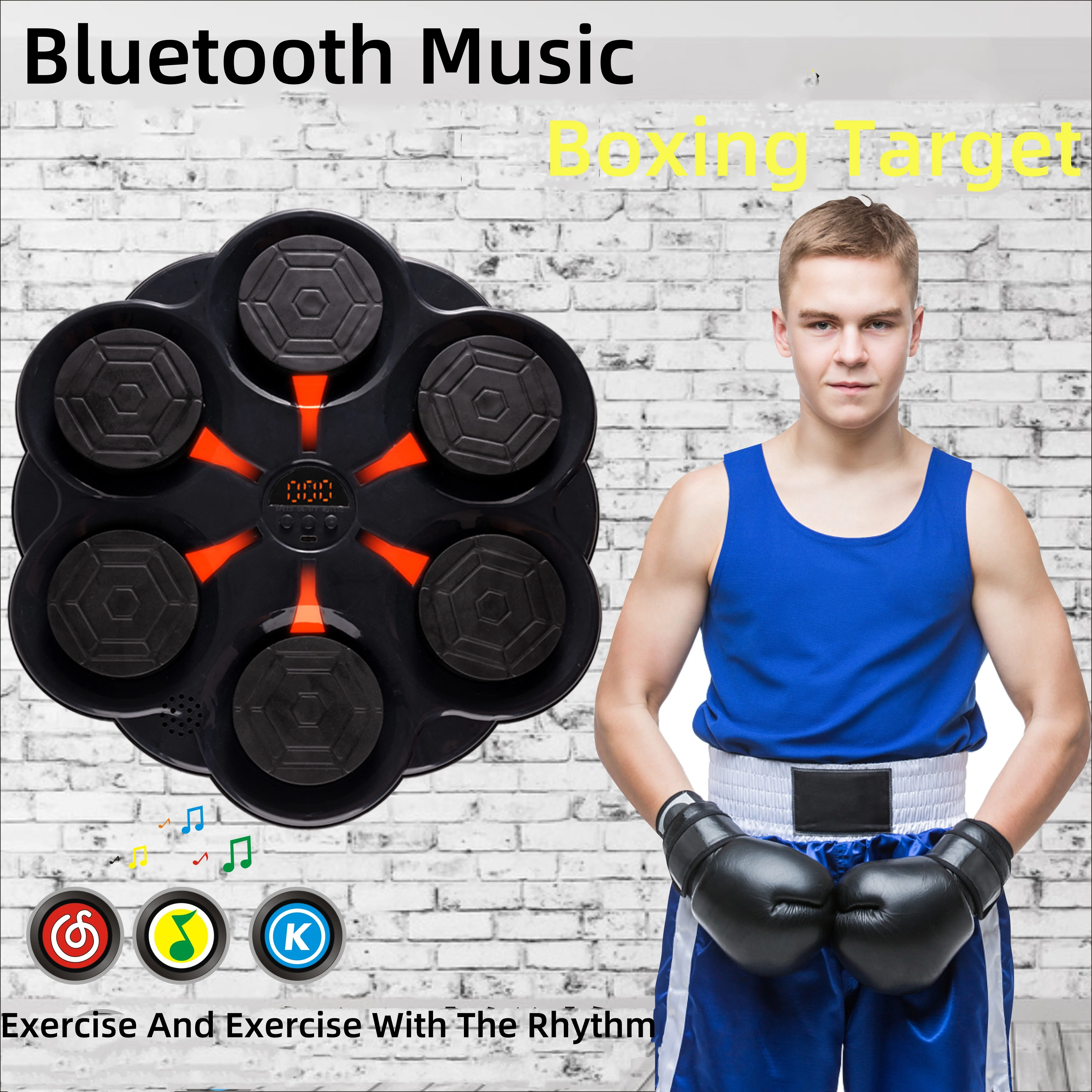 

Smart Bluetooth Music Boxing Target Adult Home Fitness Electronic Boxing Wall Target Training Music Boxing Machine For Children