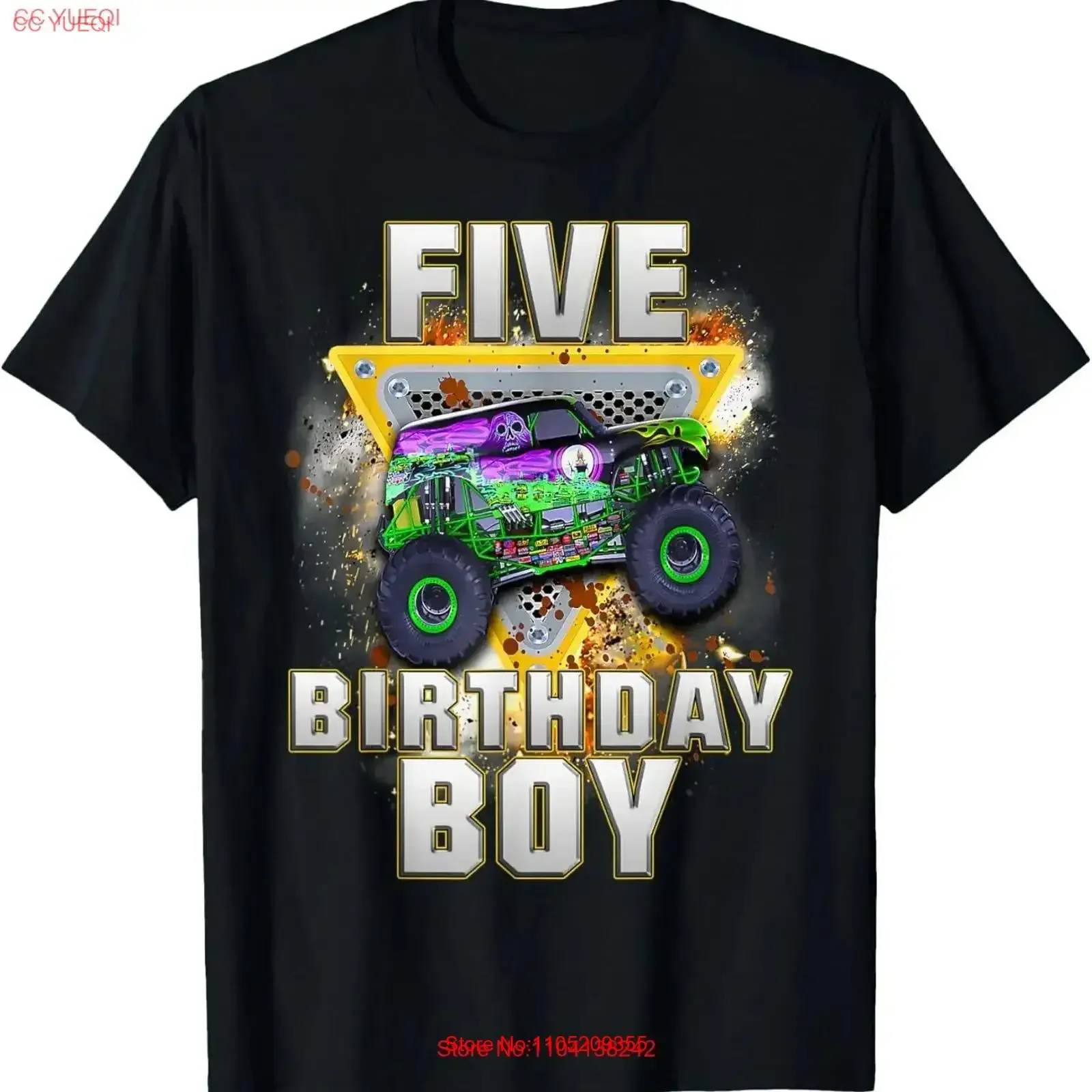 

Футболка «Я пять лет» для мальчика на 5-й день рождения Monster Truck Are My Jam, винтажная стираная футболка унисекс с модной графикой