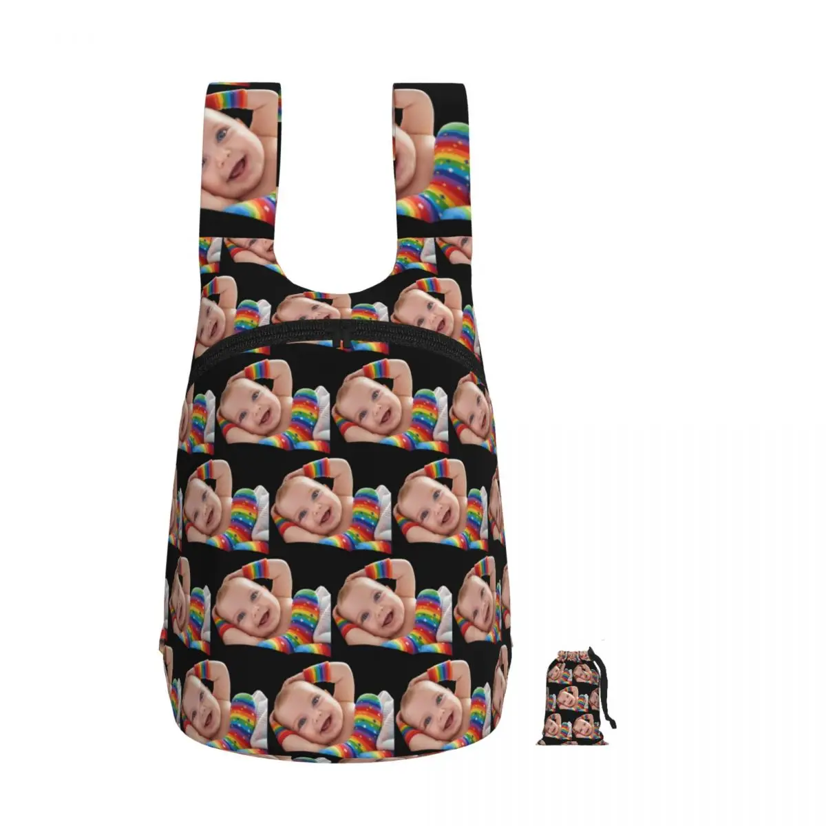 Smiling Baby Backpack Student Storage BookBag Kids School Bag Laptop Shoulder Bags for Men Women