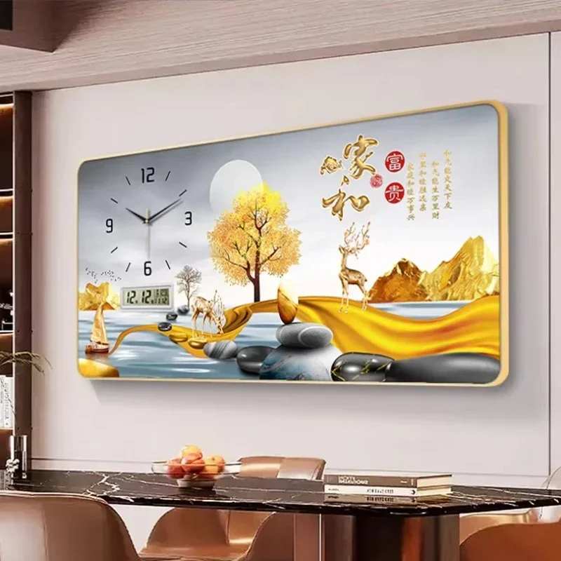 Luxury Watch Fashion Decorative Painting Calendar Clocks Room Decoration Home Decor Room Items Wall Clock Posters Garden Modern