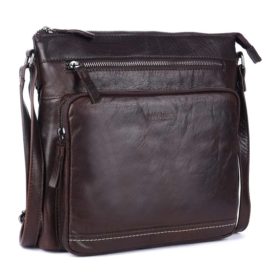 

Womens ExtraLarge Genuine Leather Crossbody Purse Soft TripleZip Shoulder Bag