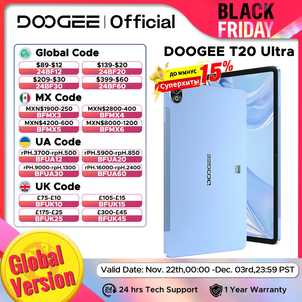 Global Version DOOGEE T20 Ultra Tablet 12