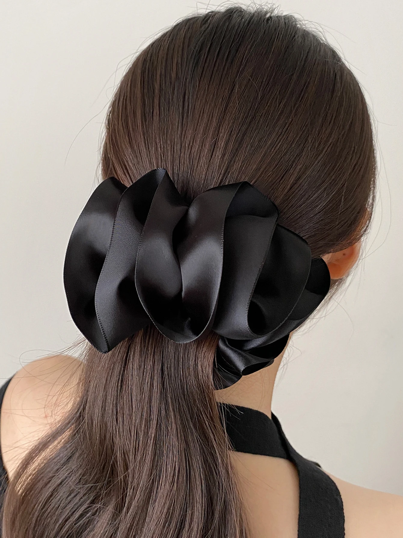 Lystrfac New Banana Clip Bow Hair Clips for Women Girls Back Head Double Layer Hairpin Horsetail clip Modne akcesoria do włosów — zdjęcie 6