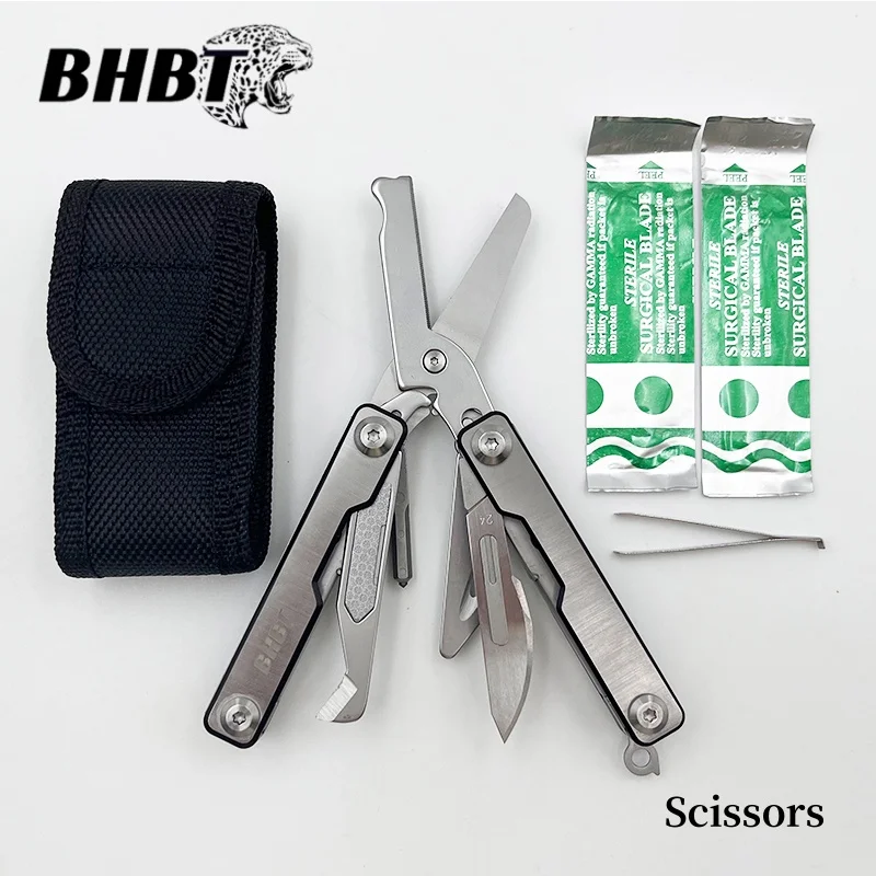 BHBT Stainless Steel EDC Mini Multi-Functional Tool Portable Multi-Tool Pliers Scissors