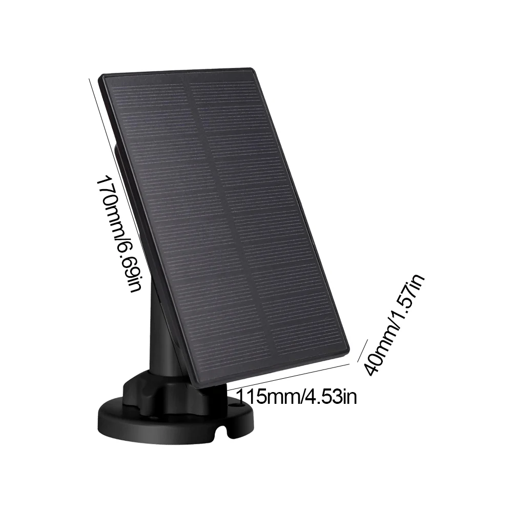 3W 12V/6V Trail Camera Solar Panel 360° Rotation Build-in 5000mAH Battery Trail Cam Solar Panel for Hunting Camera/Deer Feeder