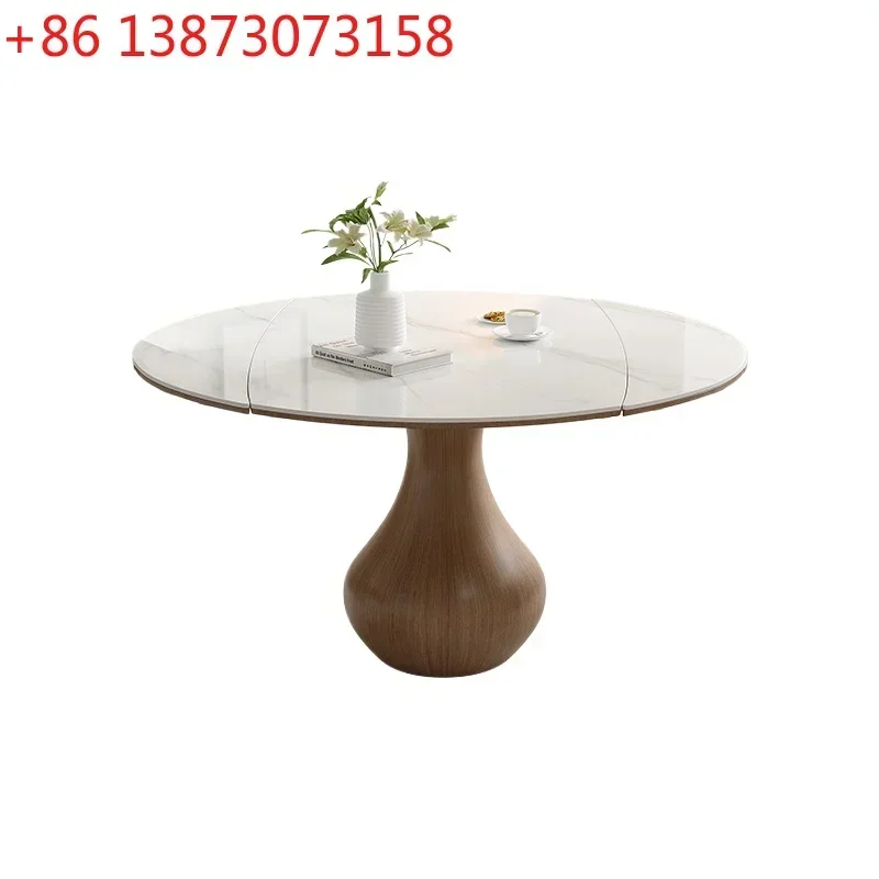 

Обеденный стол и стулья Nordic Stone Plate, раскладной, квадратный/круглый, телескопический, на одной опоре, складной